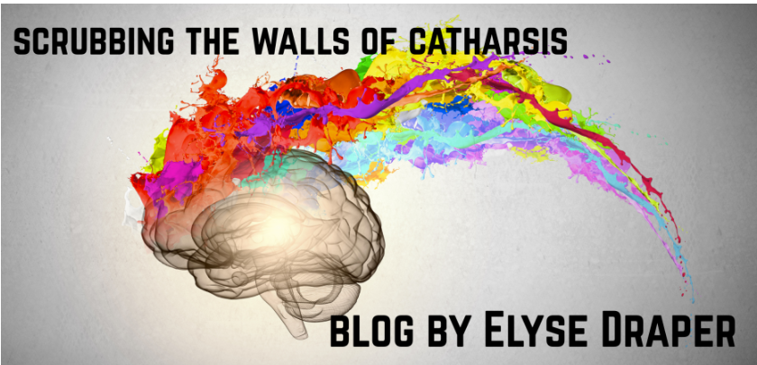The 3d outline of a brain with chaotic, colorful paint splashed across the surface. 
